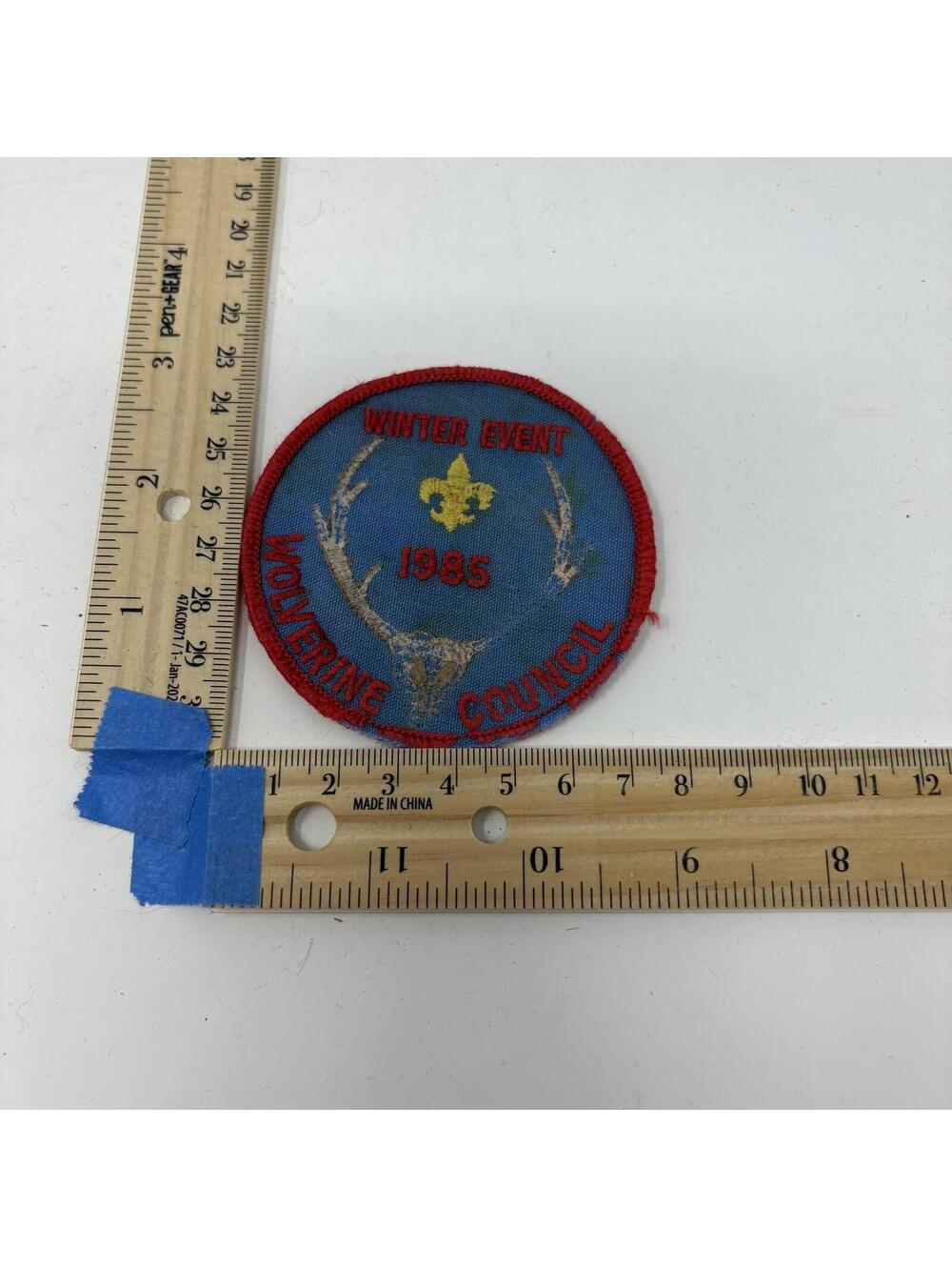 Vintage 1985 Boy Scout Wolverine Council Winter Event Patch BSA Collectible